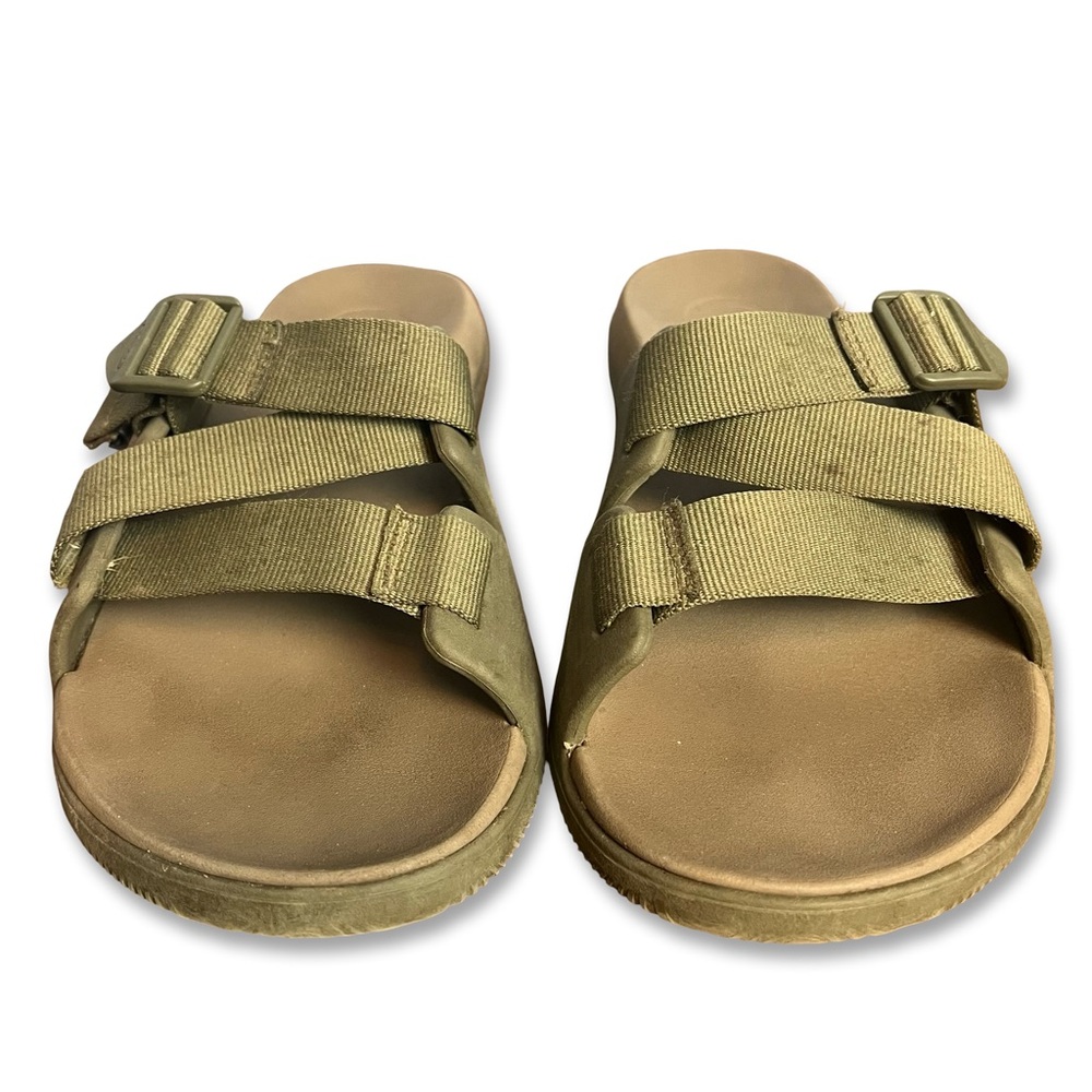Chaco Men's Chillo's Double Strap Slide Sandals Olive Green‎ – Size 10